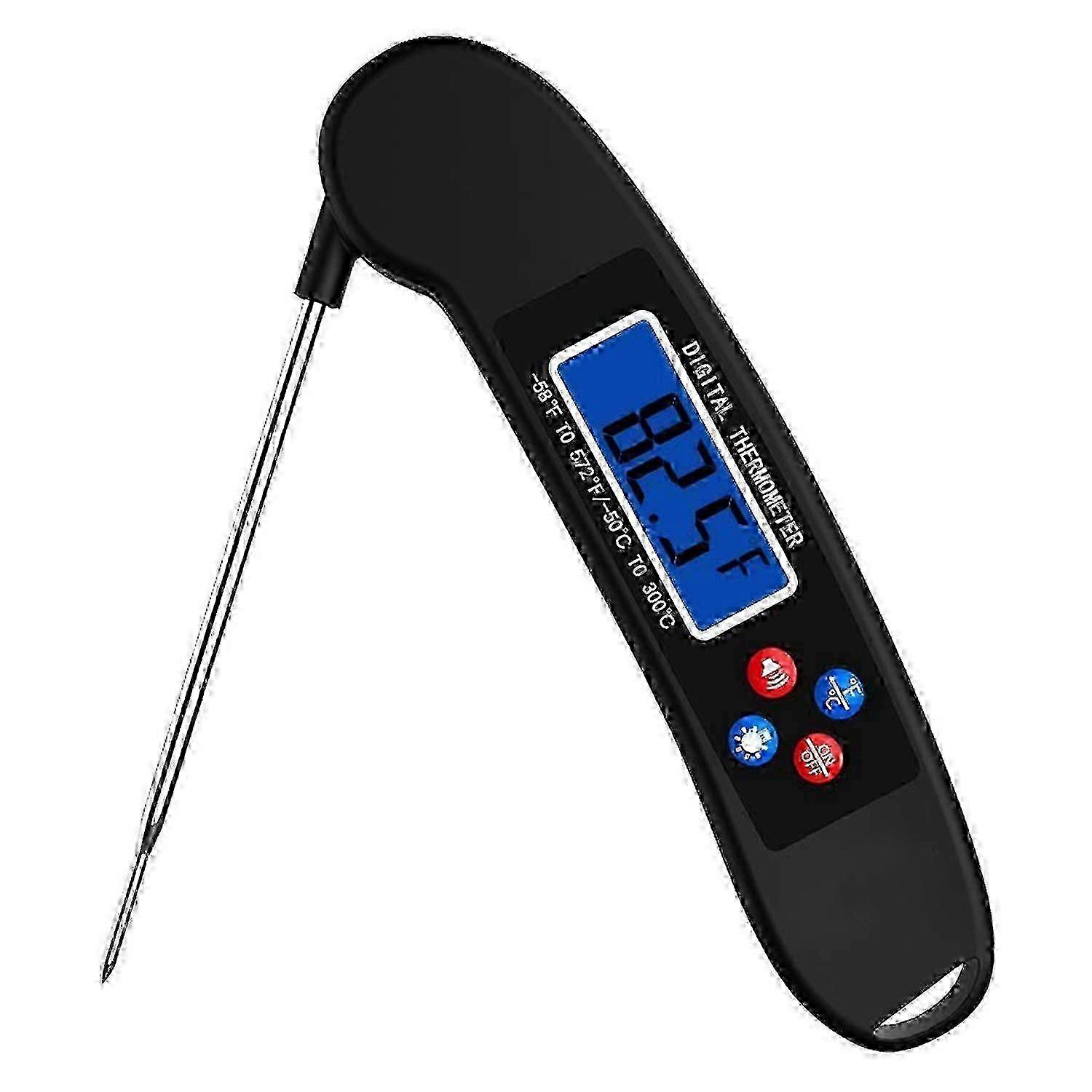 Talking Digital Meat Thermometer Super Fast Instant Read Thermometer With Backlit Function Black  Edition 1107