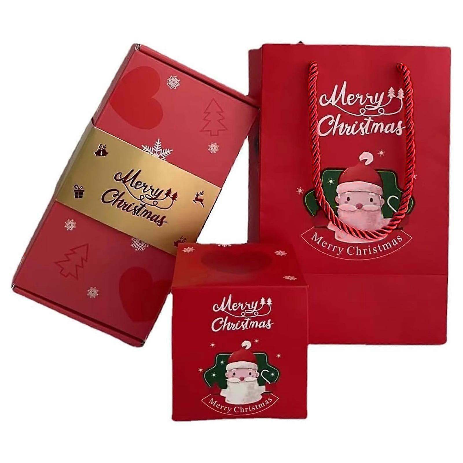 Christmas Ornaments Clearance - Merry Christmas Surprise Gift Box with Red Envelope, Bouncing Romantic Decor, Compatible with Xmas Tree
