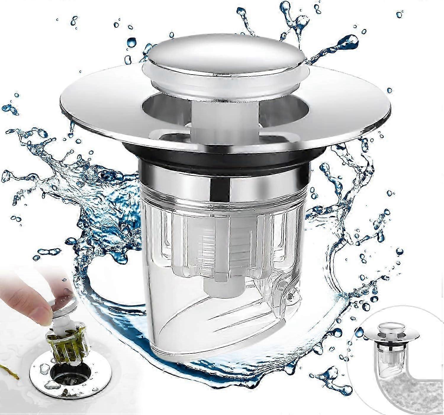 Pop up drain plug with odor proof and anti insect strainer