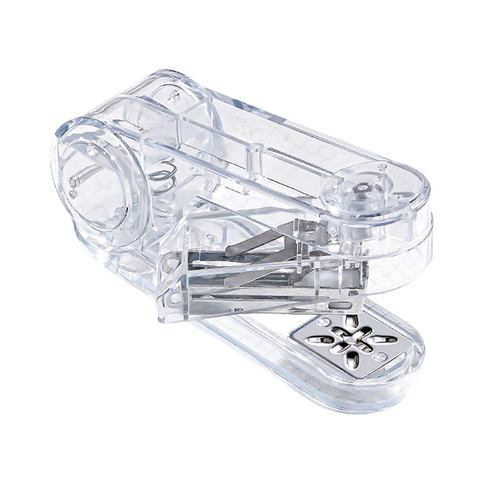 360 Degree Rotate Desktop Stapler Manual Stapler Easy to Load Swivel Stapler Paper Stapler Office Stapler  Clear