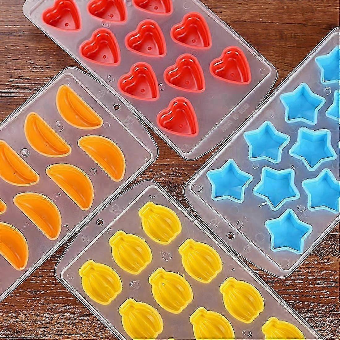 Orange Shaped Silicon Ice Cube Tray / Ice Mold Random Color
