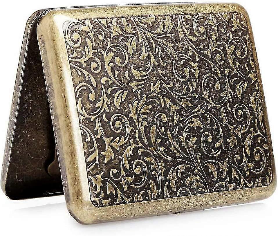 Antique Metal Cigarette Case for 20 Cigarettes