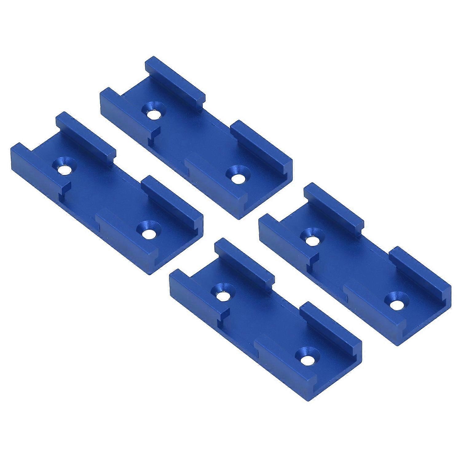 4PCS T Track Intersection Parts Aluminum Alloy Woodworking Cross Track Connector for Carpenter Blue