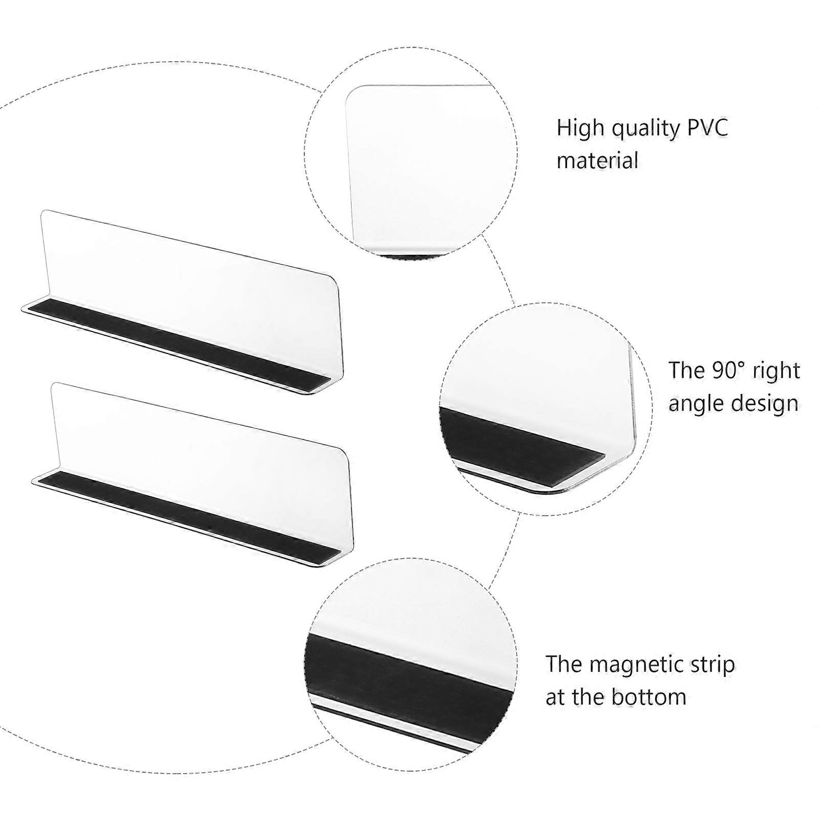 5 Pz Divisore Scaffale In Plastica Supermercato Divisore Divisore Magnetico Deflettore
