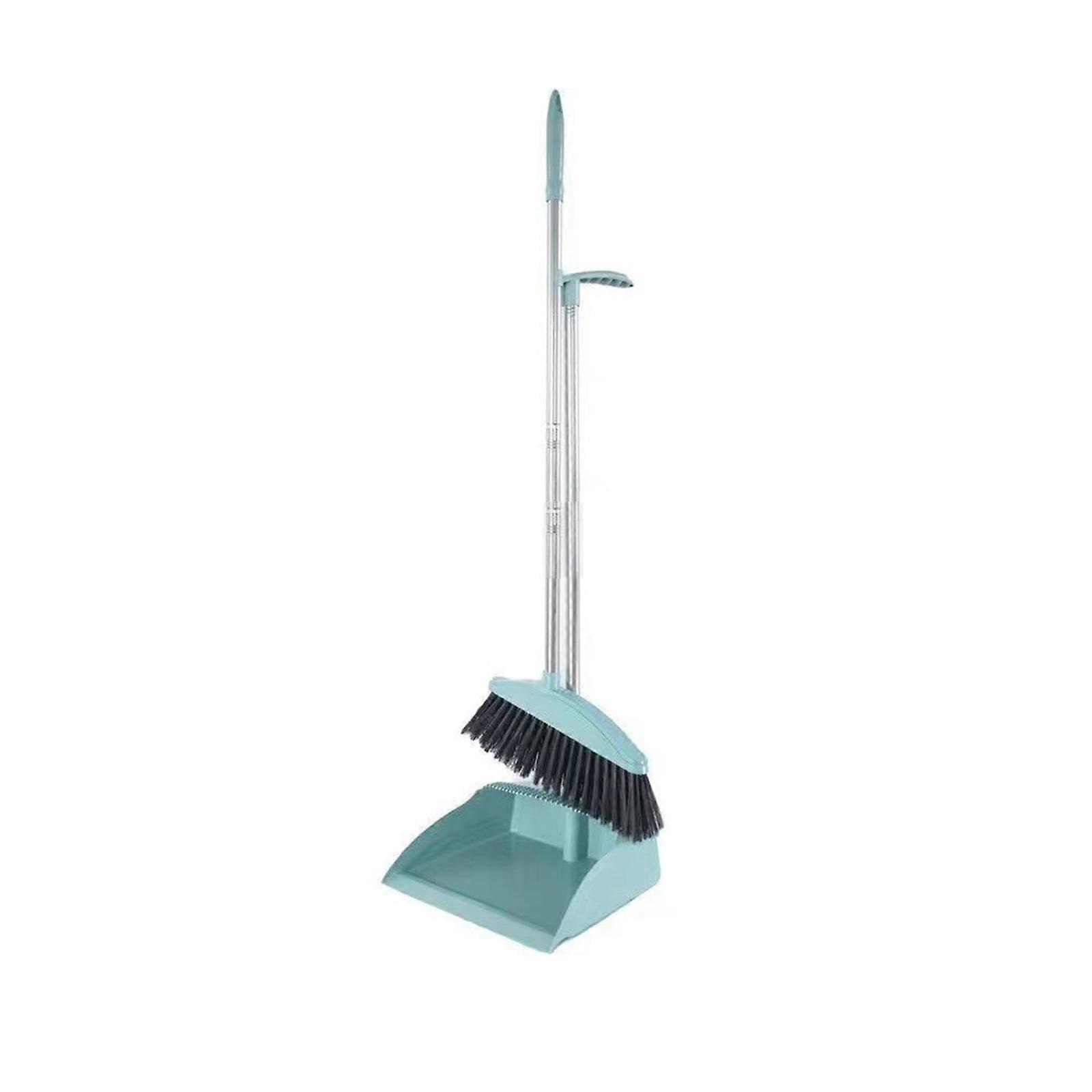 Tahtuvzn Broom & Dustpan Set with Scraping Teeth, Standing Storage, Buckle Type - Compatible with Home Cleaning, Gifts for Friend