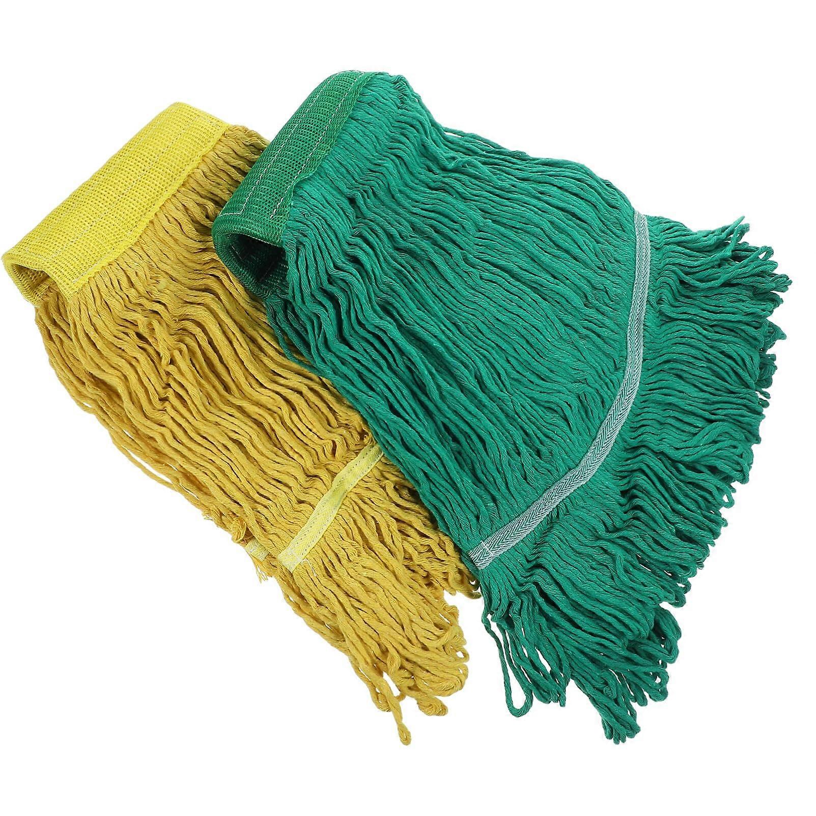2 Pack Microfiber Mop Refill Heads for Deep Floor Cleaning, Easy Install Yarn Replacement for Household Use
