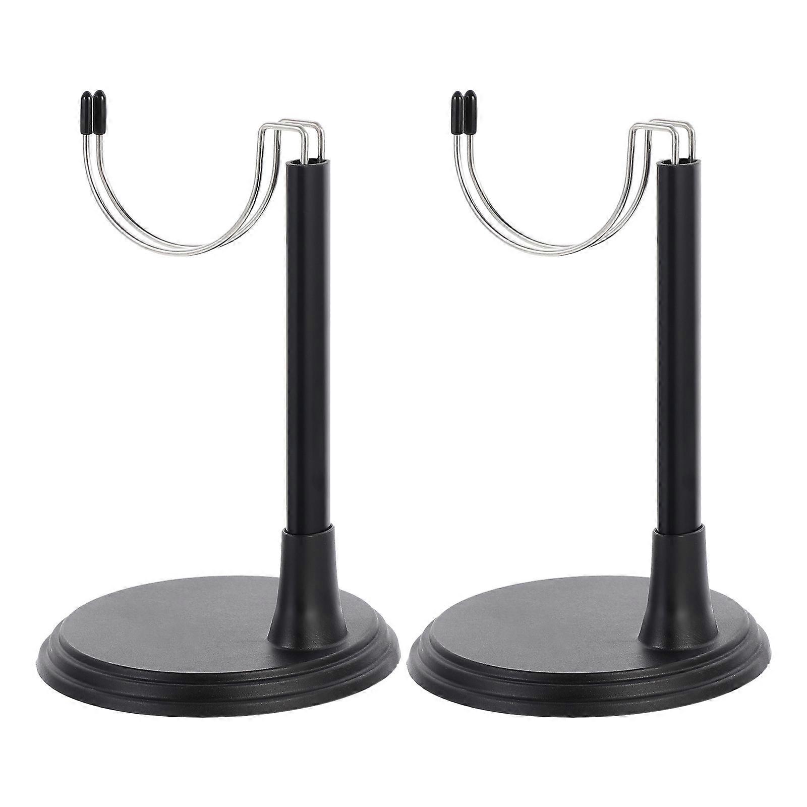 Doll Holder Doll Stands for Display 4Sets Storage Use Black Material