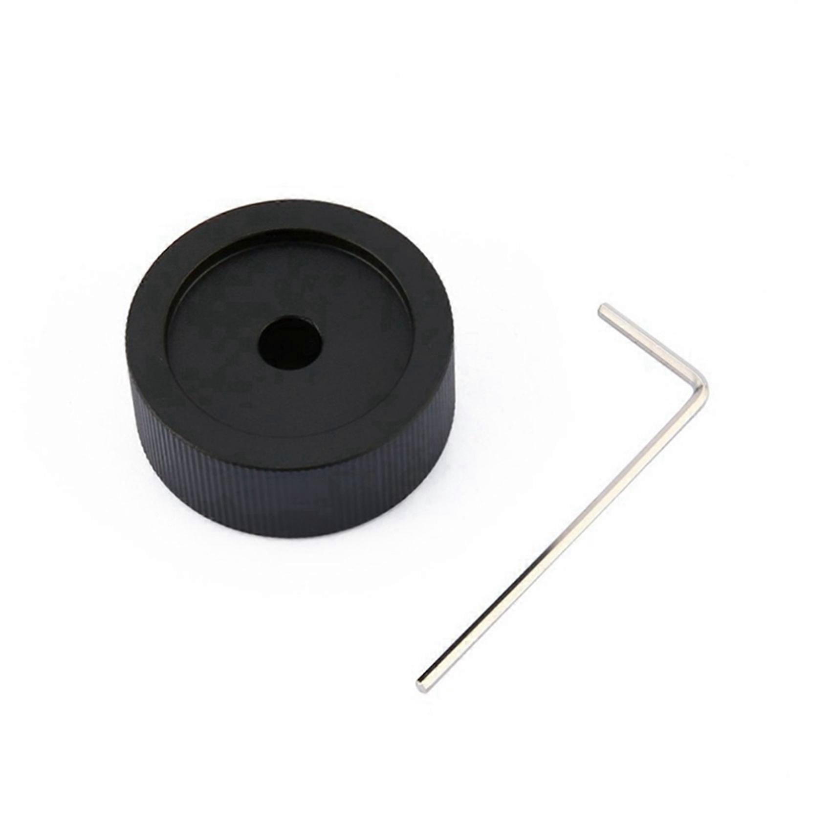 2X Matte Universal Convenient 32x13mm 6mm Hole Black Solid Aluminum Solid Volume Potentiometer Control Knob