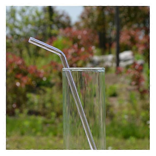 Reusable Bend Glass Drinking Thick Straws Wedding Party Transparent