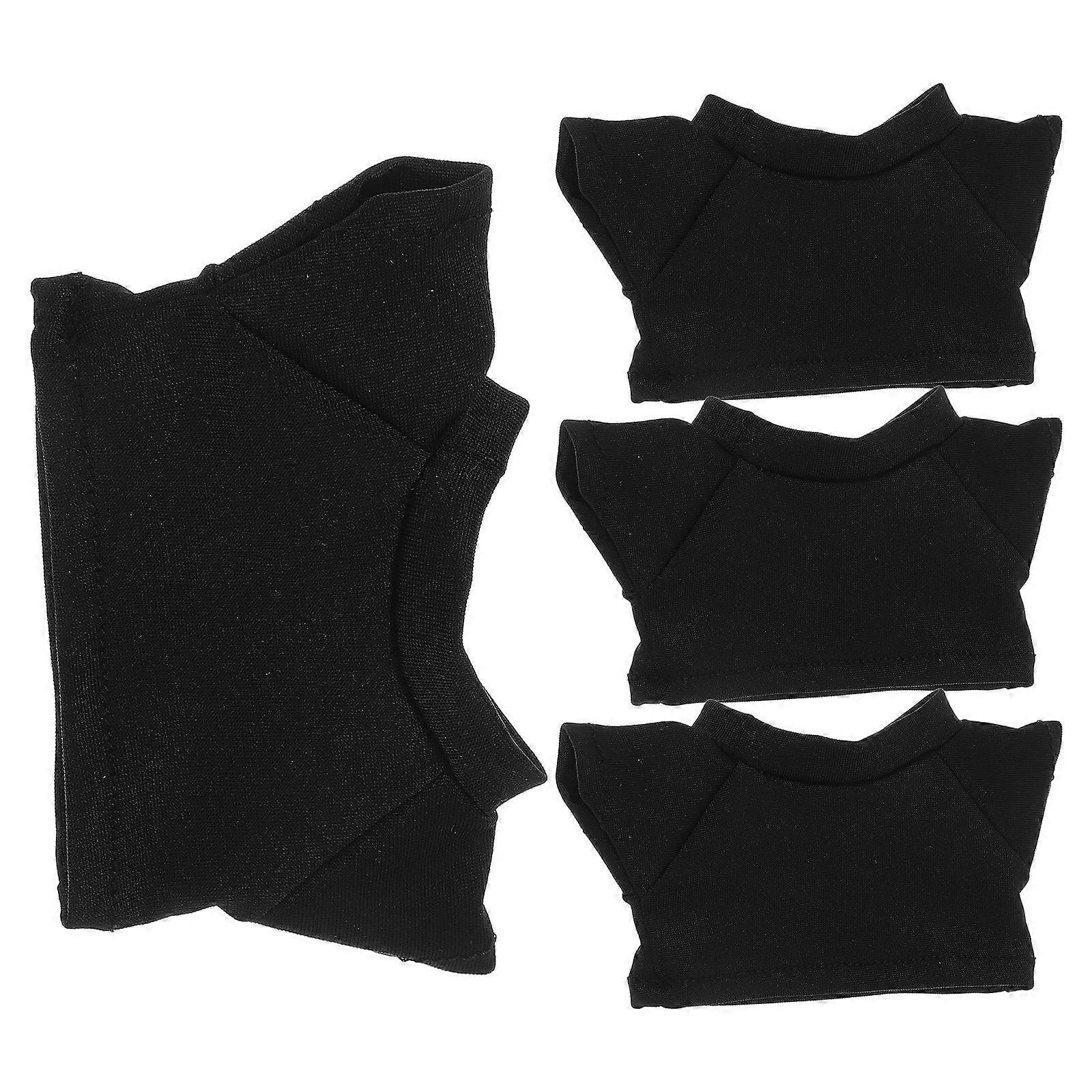 Black Bear Clothes Basic Bear Tee Shirt for Stuffed Animal Toy 4Pcs
