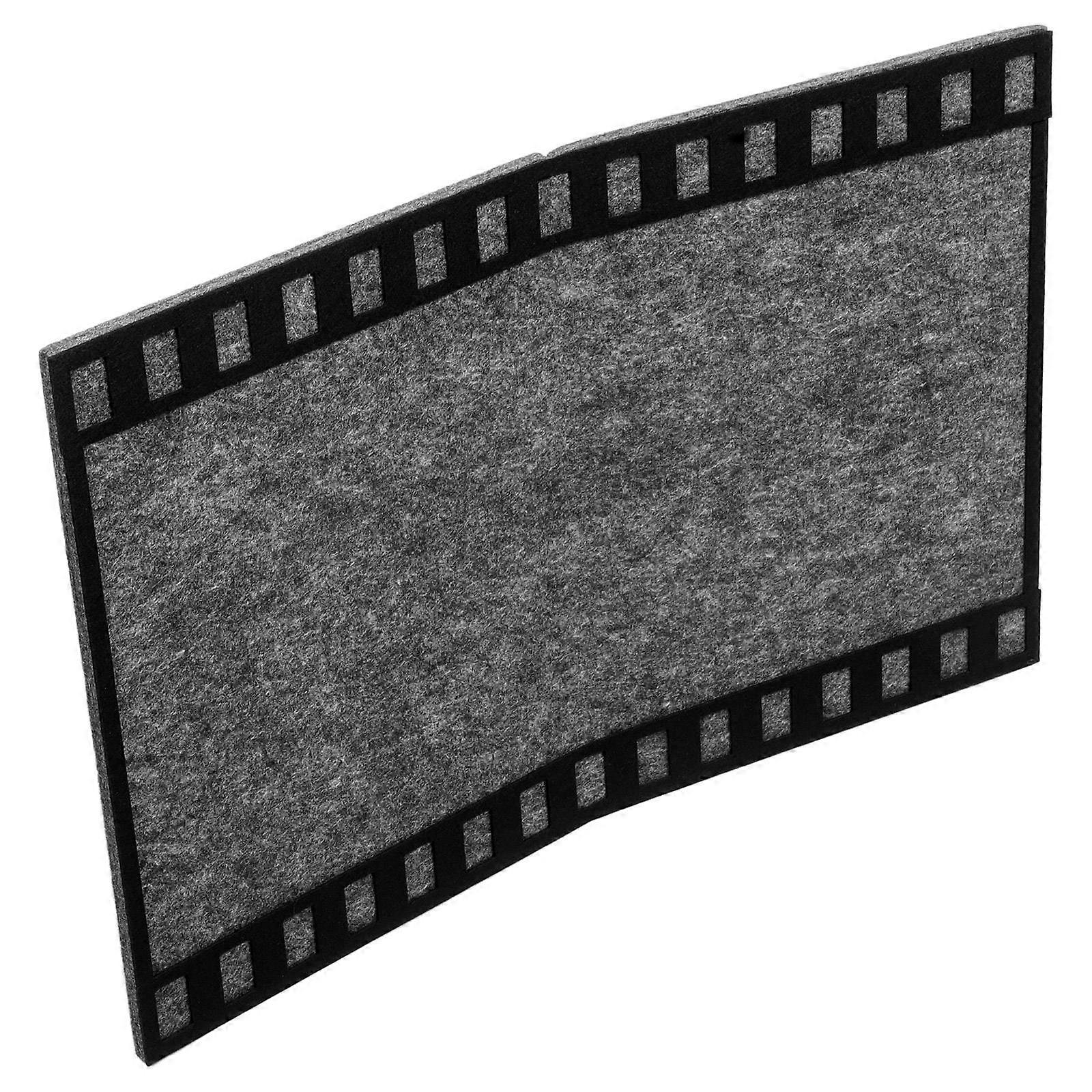 Felt Memo Strip Bulletin Board Retro Design for Home Decor and Office Use Black Material for 1Pack