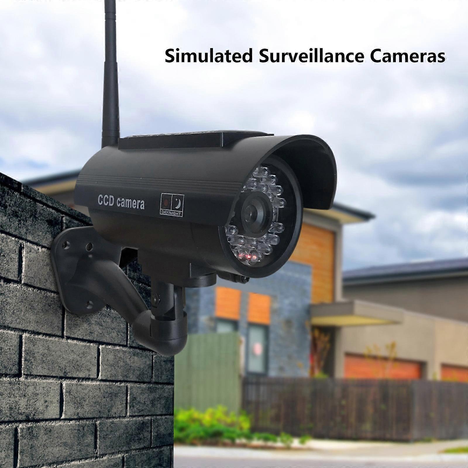 WICVIK Dummy Fake Security Camera, with One Flashing Red LED Light, for Home and Businesses Security Indoor/Outdoor