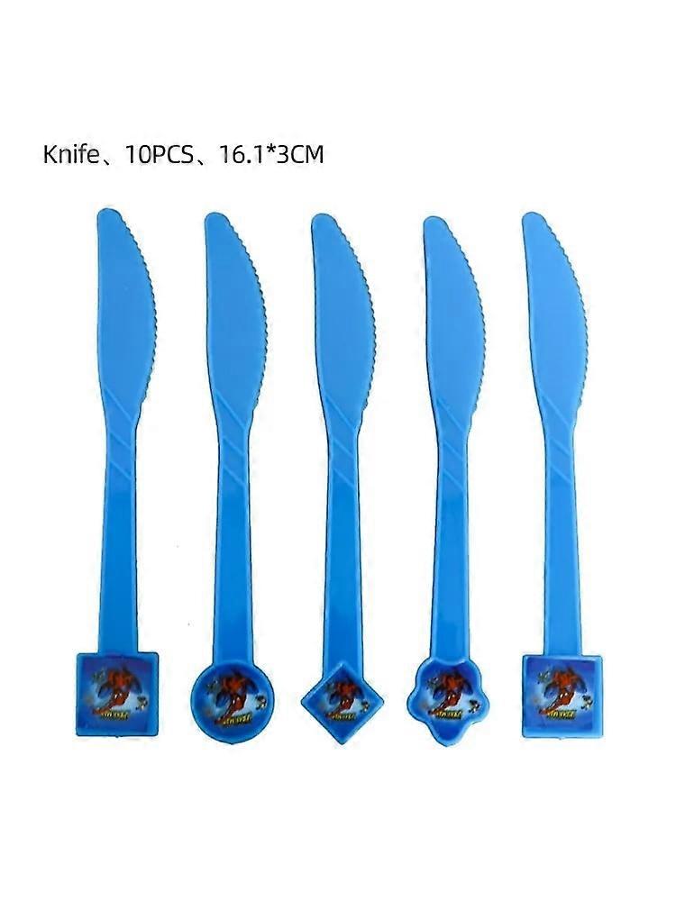 Disney Spider Man themed birthday paper plates cups tissues knives forks spoons party decorations tableware supplies 10PCS knife