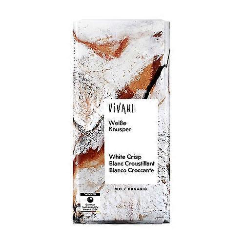 White chocolate with organic puffed rice 80 g