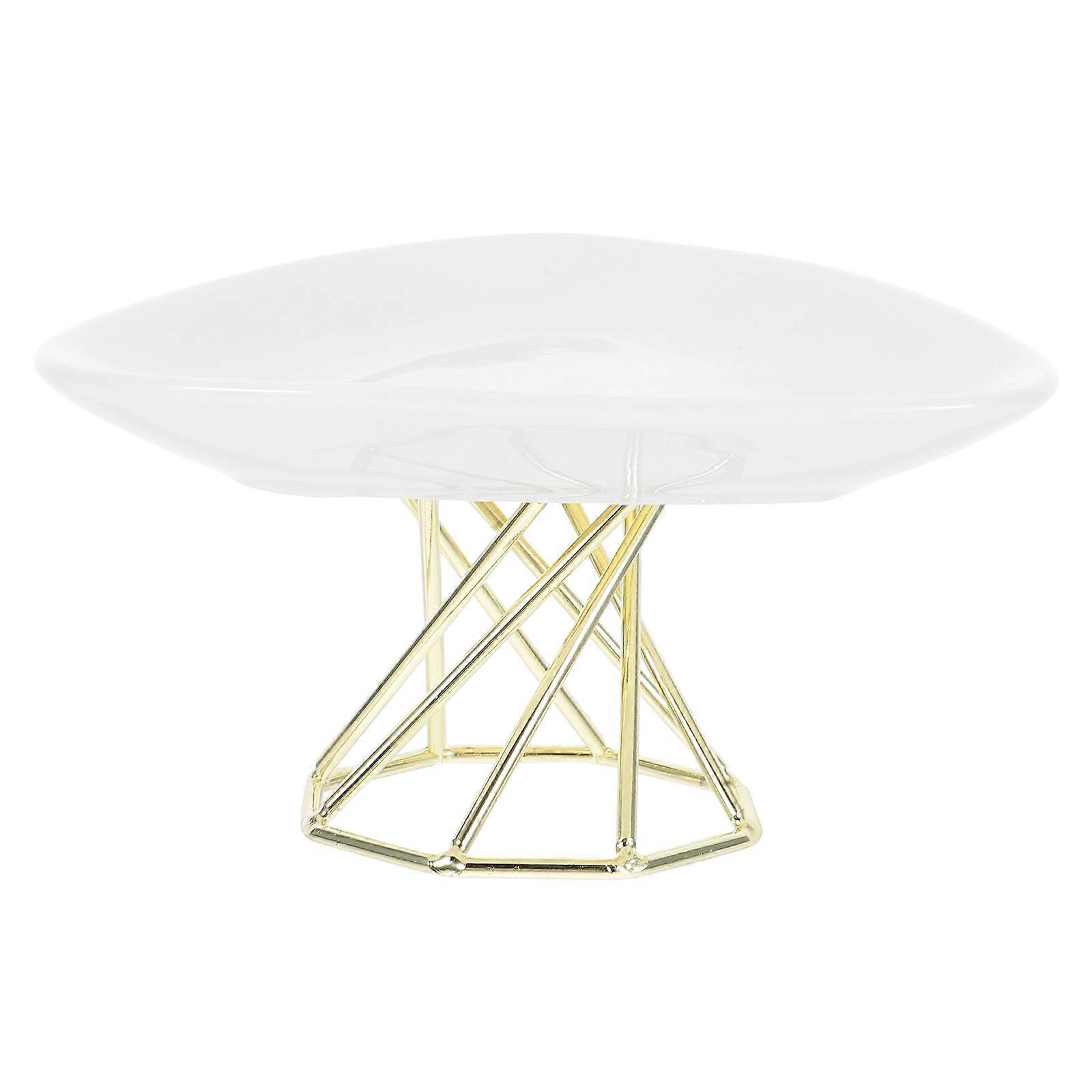 White Ceramic Cake Stand Egg Cake Plate for Party Serving