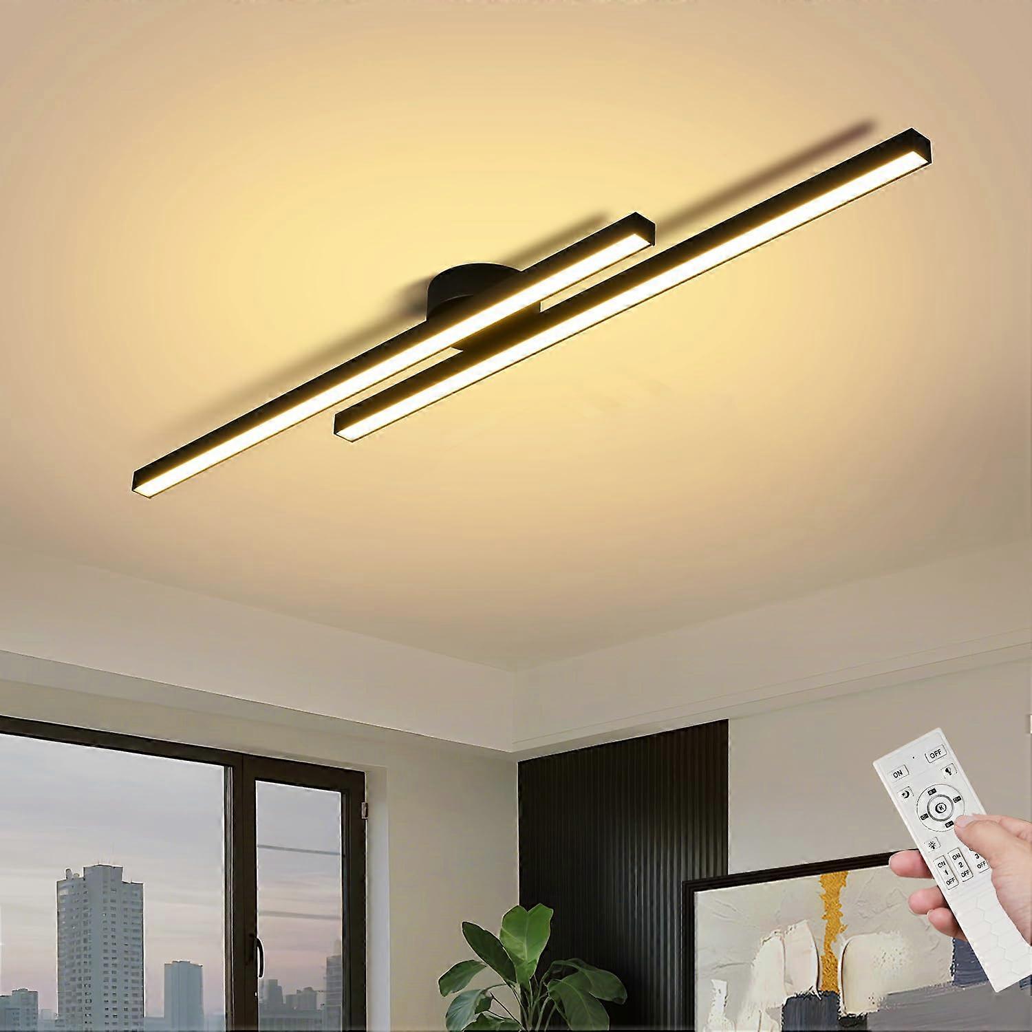 Modern LED Ceiling Light Fixture with Remote, 32W Flush Mount, 3000K6000K for Bedroom Kitchen