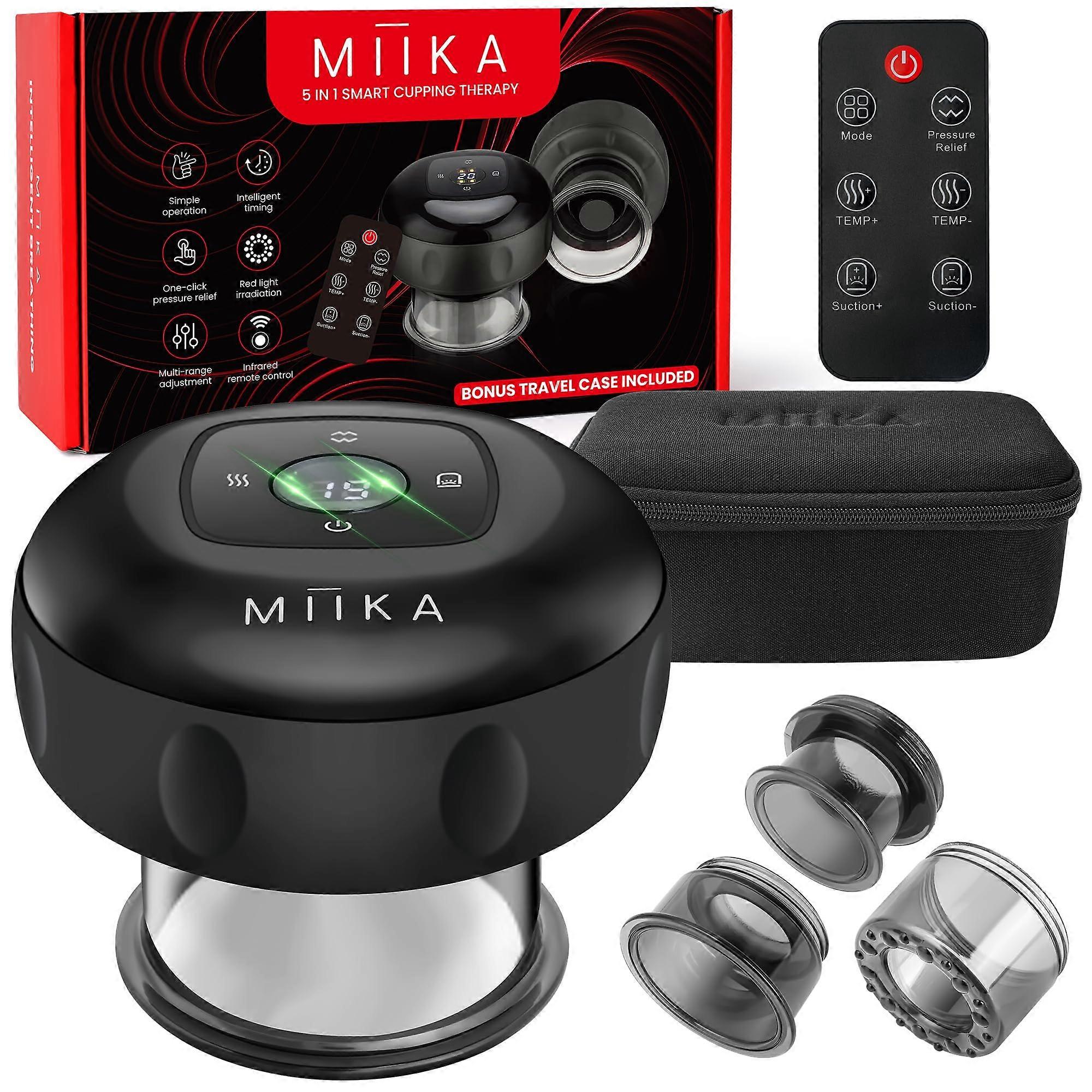 Electric Cupping Therapy Set with Adjustable Heat, Multiple Suction Levels and Remote Control