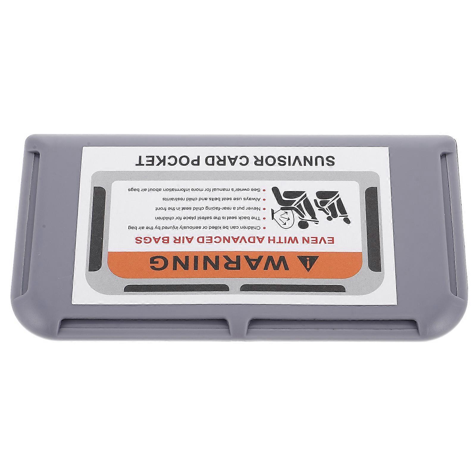 Car Visor Card Holder for Car Sun Visor Organizer Gray ABS Material