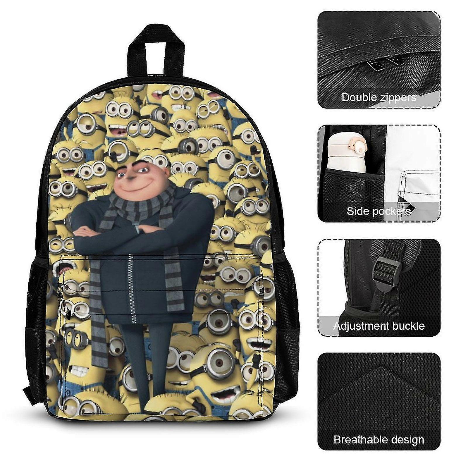 مجموعات حقائب الظهر Minion 3 قطع مع حقيبة غداء ومقلمة