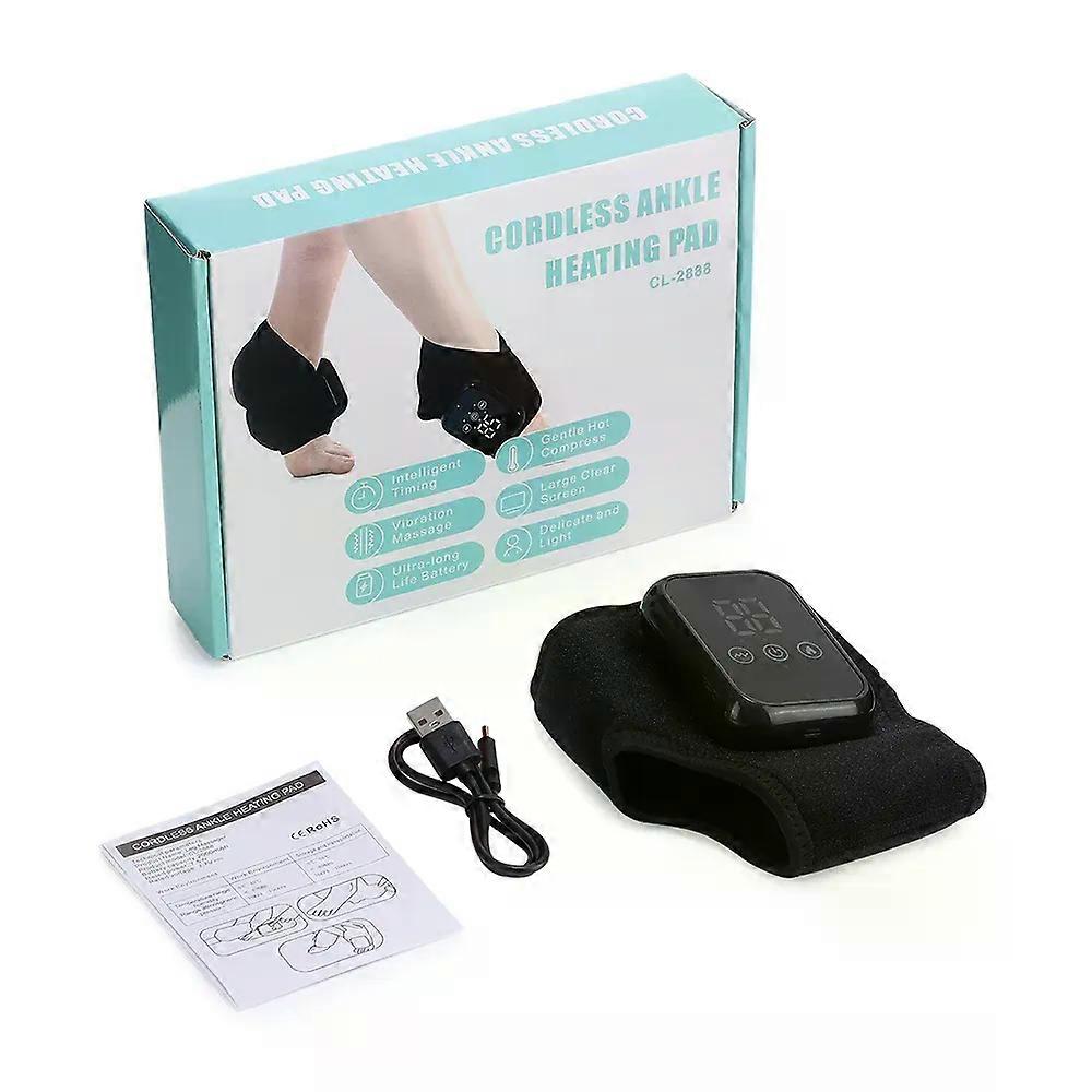 Electric Foot Heat Massager Hot Compress Vibration Health Care Ankle Massage Wrap for Joint Protection Ankle Support Brace