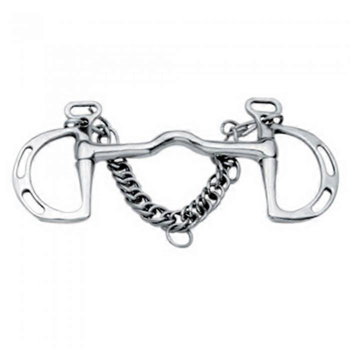 Korsteel RVS Cambridge mond sleuven Ring Kimblewick bits