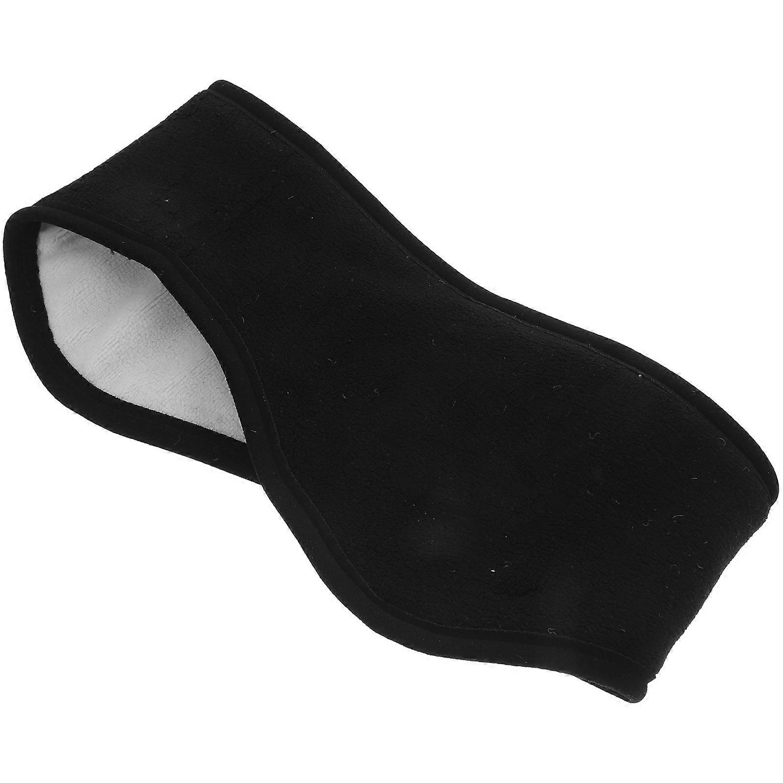 Adjustable Ear Covers for Sleeping Noise Reduction Black Cotton