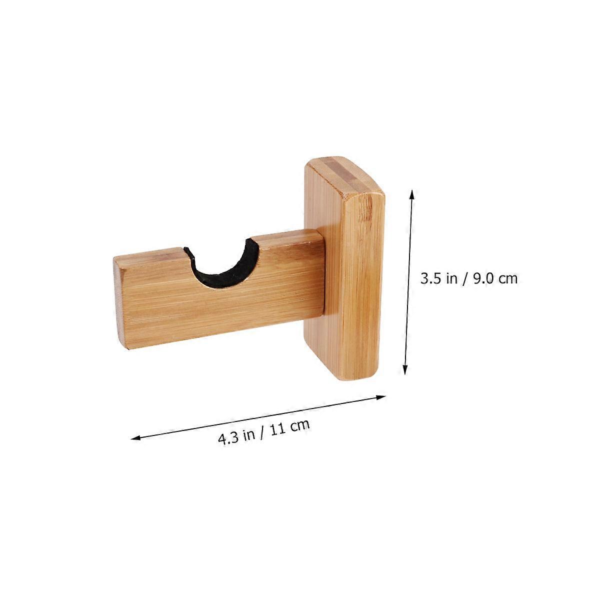 Baseball Bat Wall Mounted Bamboo Display Case for 2 Pieces Bats