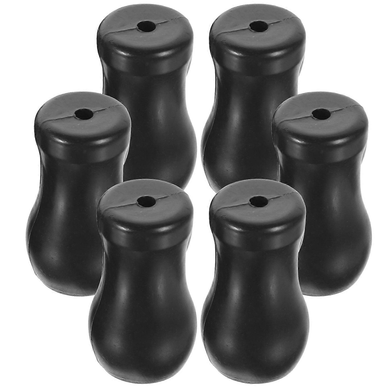 Black Window Blind Cord Knobs for Vertical Blinds 6Pcs PVC Accessories