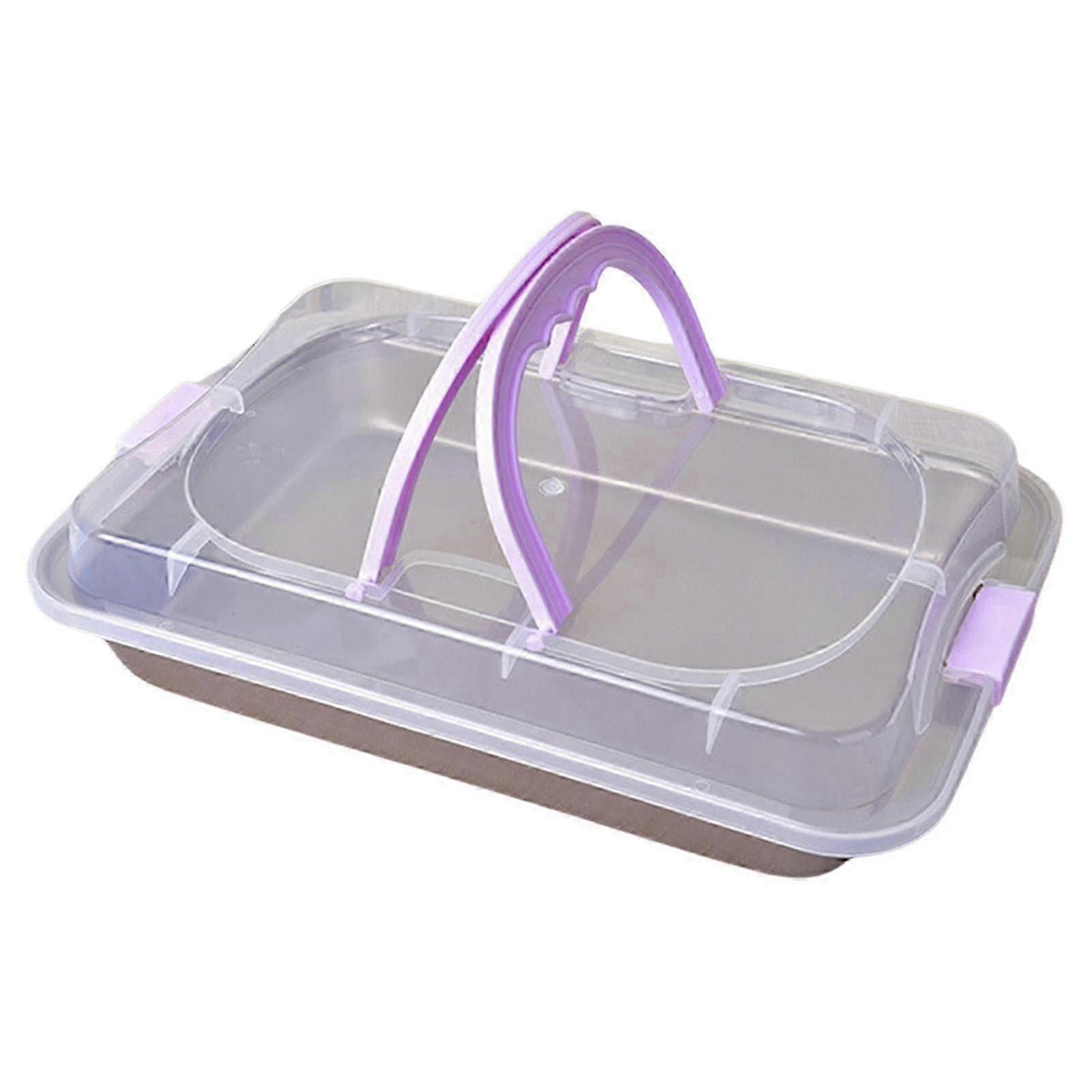 2025 Rectangle Cake Pan with Lid & Handle Bakeware for Baking Restaurant Toasting