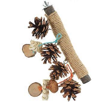 Bird Chew Toy Wooden Parrot Perch for Kids Durable