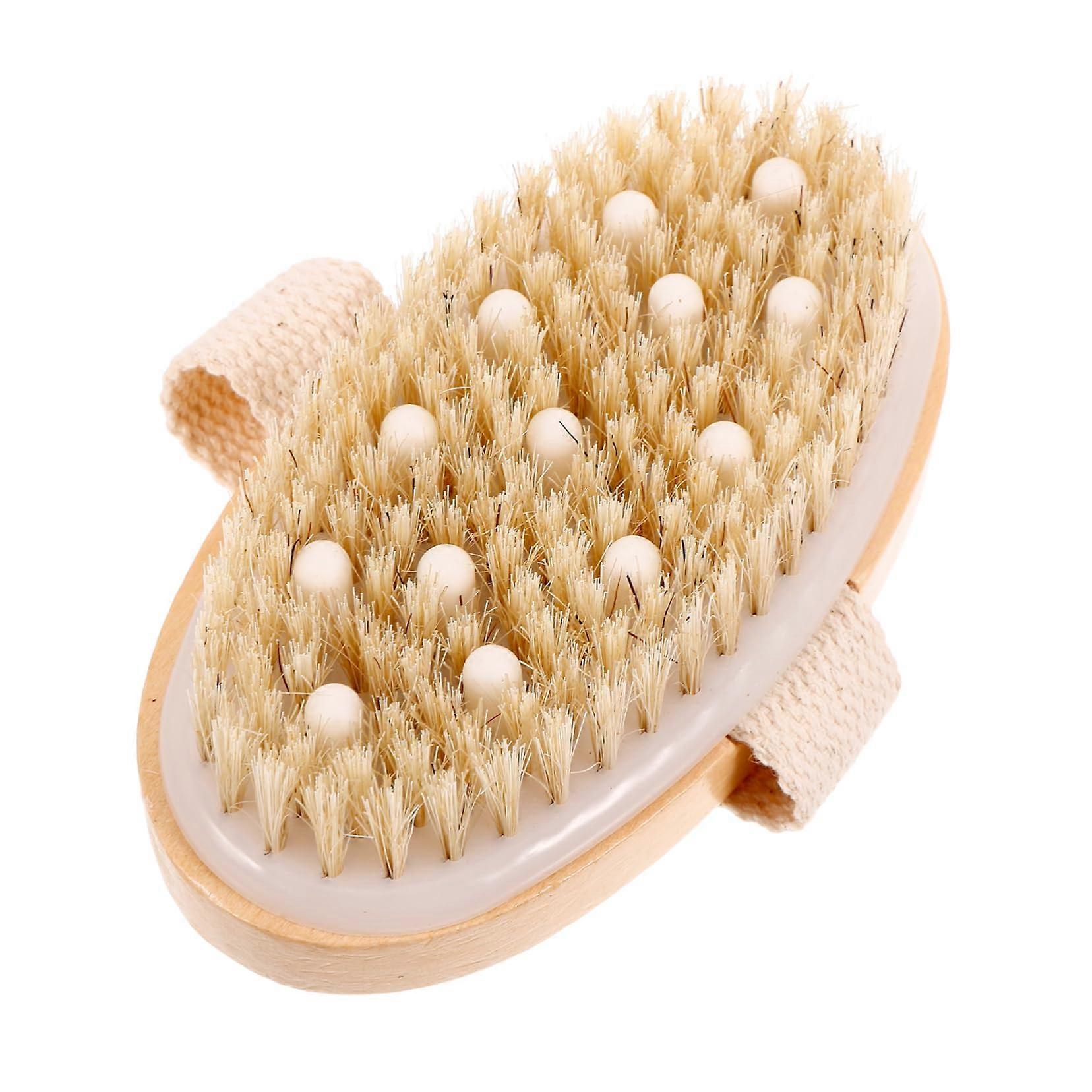 Bath Brush DualSided Shower Scrubber with Long Handle for Back Exfoliation and Deep Cleaning