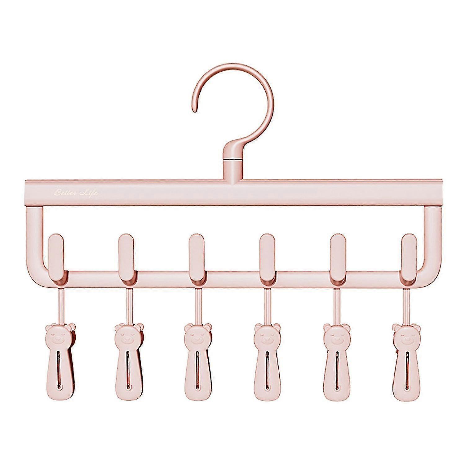 Clothes Hanger Rotatable Multifunctional Hook Hanger Space Saving Laundry Drying Rack for Home Bedro