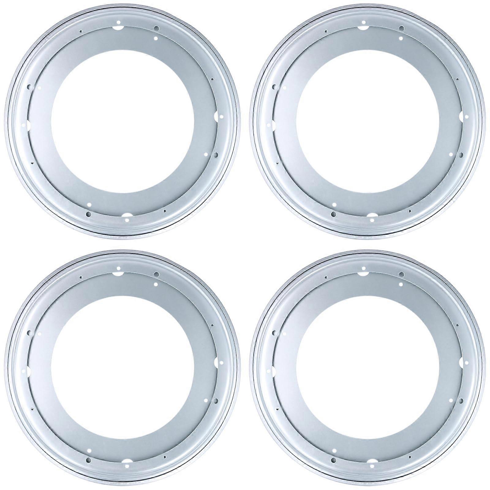 Conjunto de 4 pratos giratórios de 14 polegadas com base de rolamento, resistentes e com rotação suave de 360°.