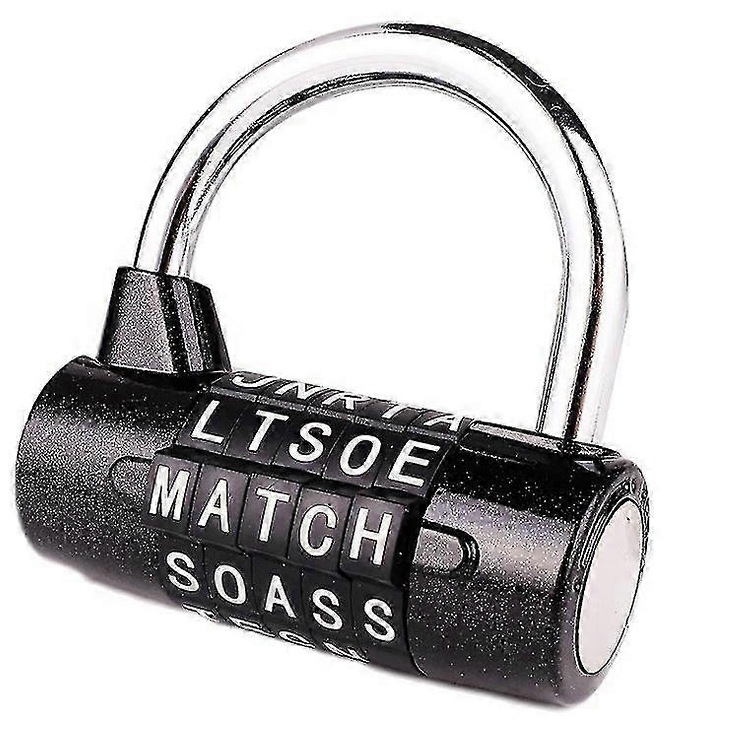 5 Letter Combination Lock Keyless Resettable Padlock for Locker Cabinet