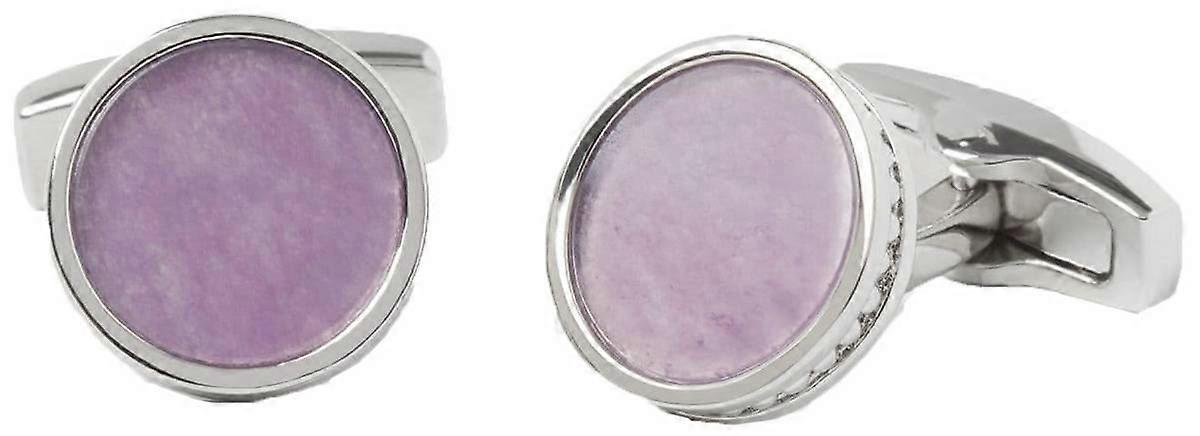 Simon Carter Edward Amethyst Cufflinks - Purple/Silver