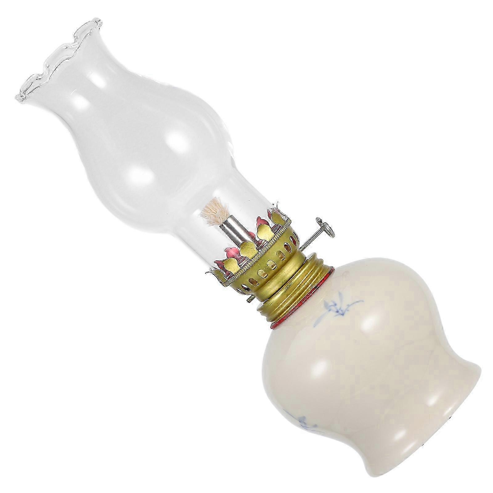 Kerosene Oil Lamp Ceramic Decorative Lantern for Emergency Lighting