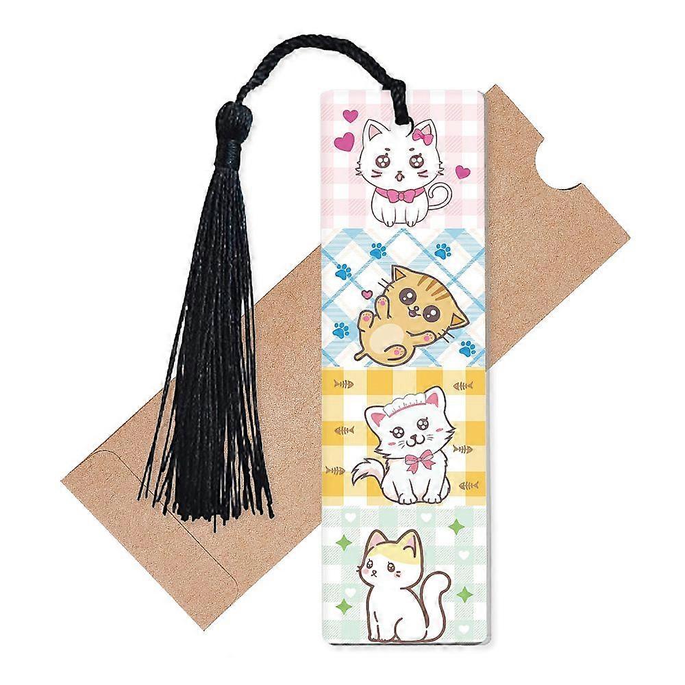 Acrylic Bookmarks Rectangle Bookmarks Cat Shape 118x35x2.5mm Hole: 5mm