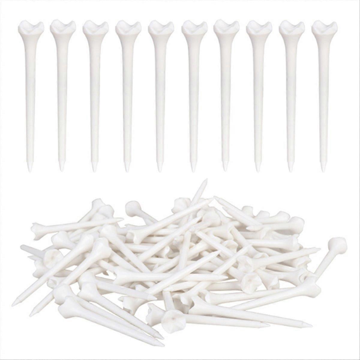 100 stk. 83 mm profesjonelt tee-system av plast til golf, golftilbehør