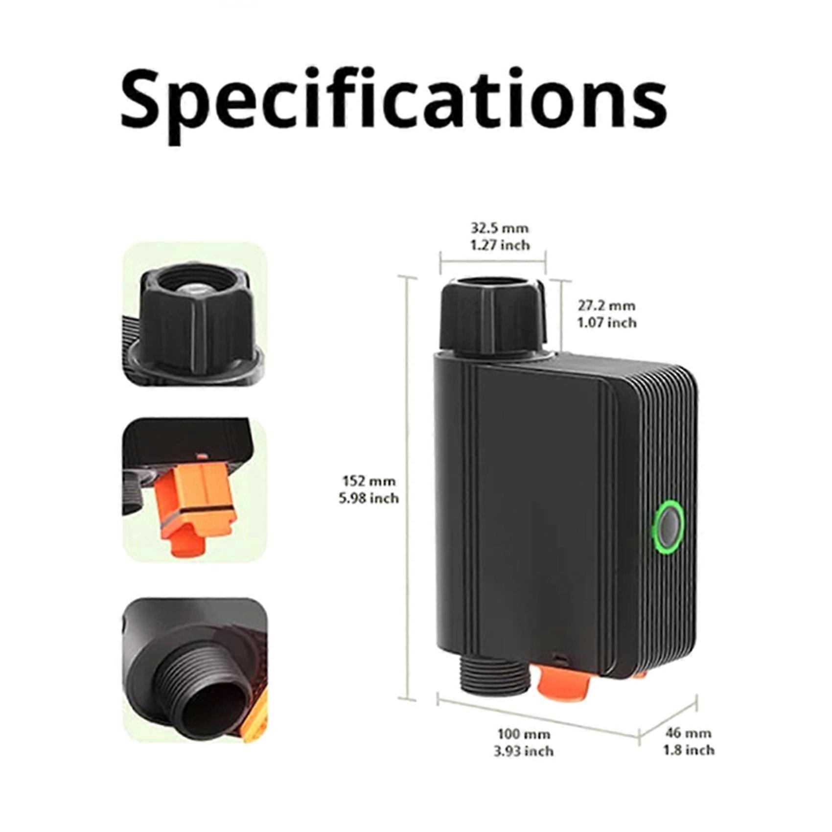 2X Zigbee Smart Water Valve Smart Timing Irrigation Switch IP55 Automatic Irrigation Easy Install Remote Control A