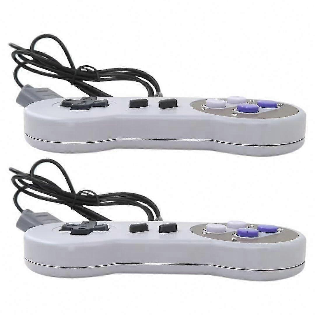 2-Pack Wired Controllers for Super Nintendo, 6FT Cable, Classic 2-Player Gaming Accessory