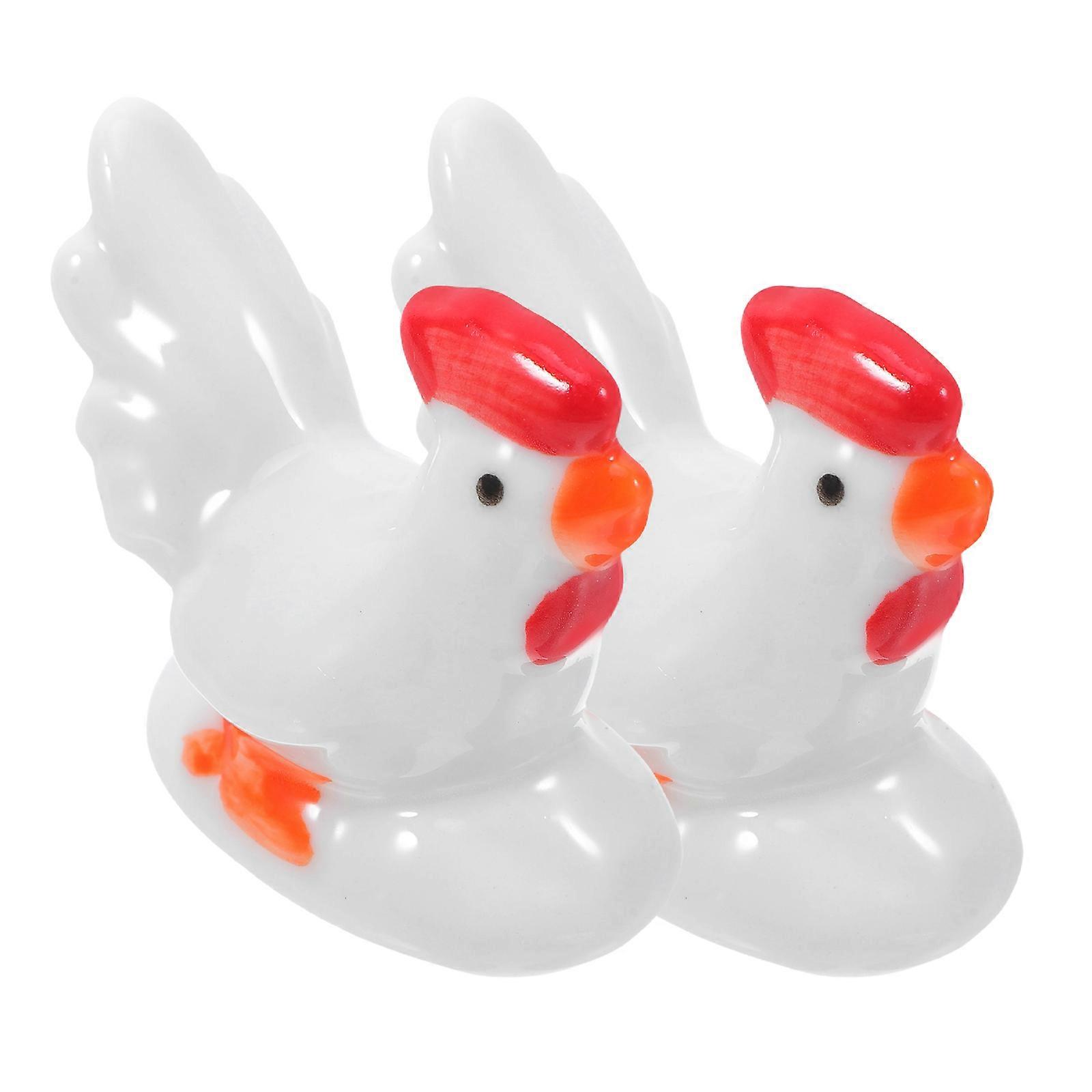 Chopsticks Rests Ceramic Design for Holding Chopsticks 2Pcs White Tableware