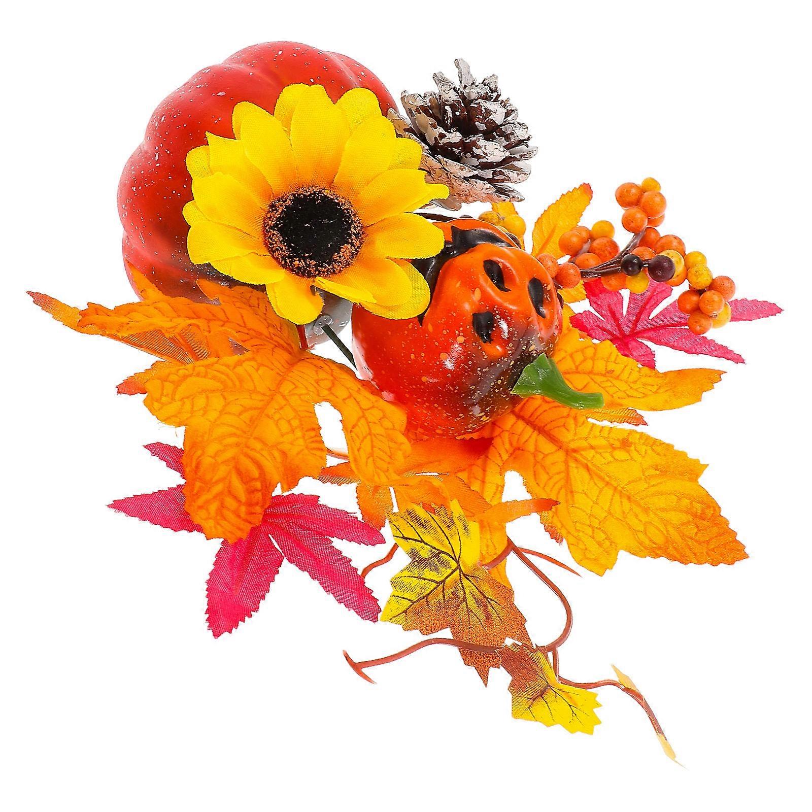 Sunflower Artificial Pumpkin Large Decoration for Thanksgiving Table Use