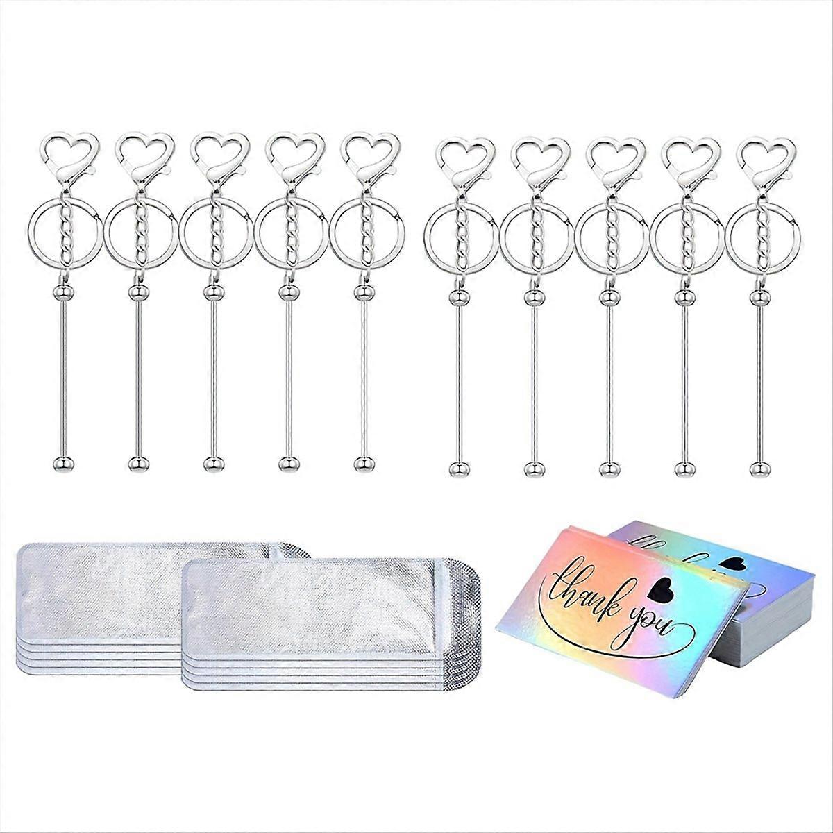 Beadable Keychain Bars for Keychain Making Beaded Keychain 