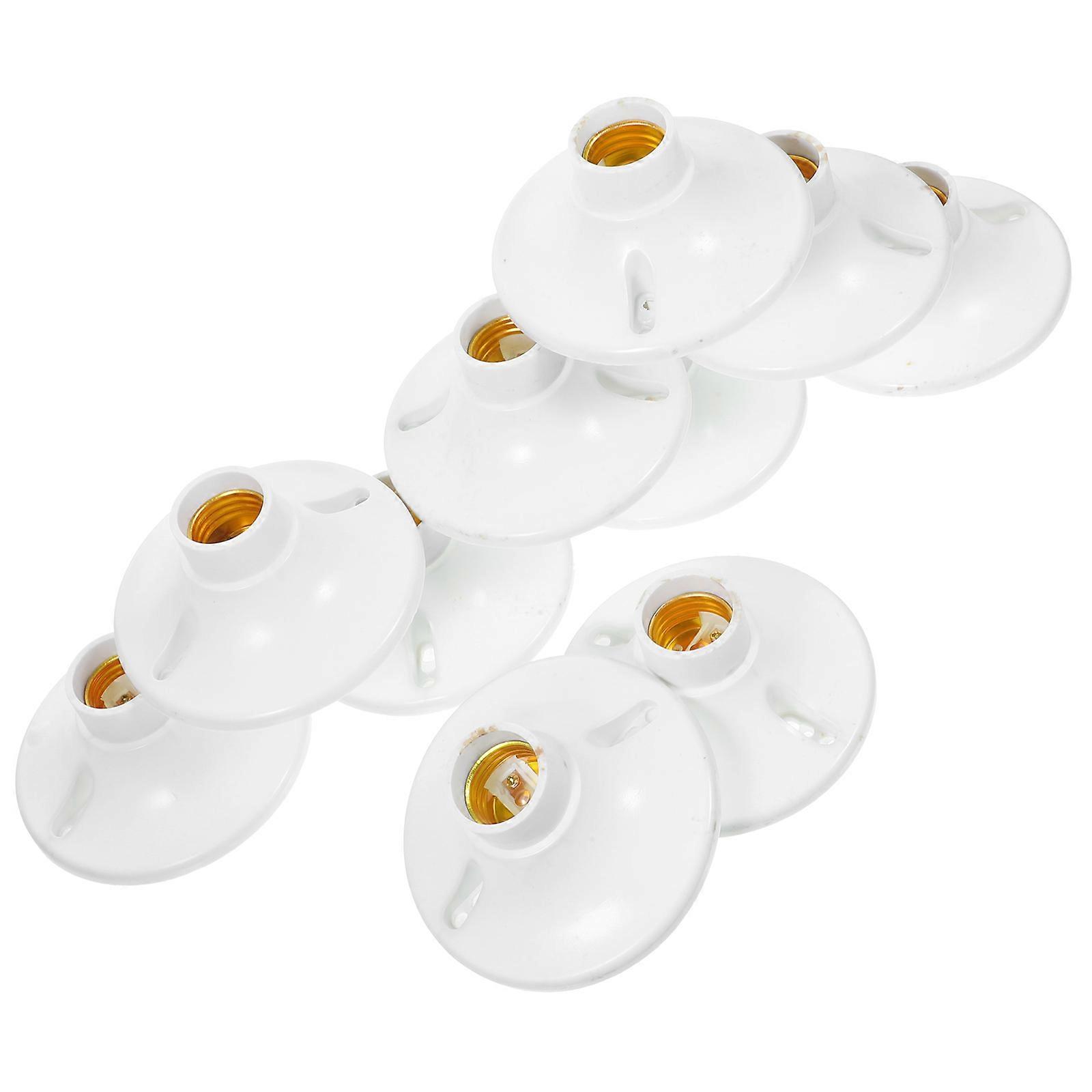 White Bakelite Lamp Socket for Ceiling Lamp Screw Holder 10Pcs Pack