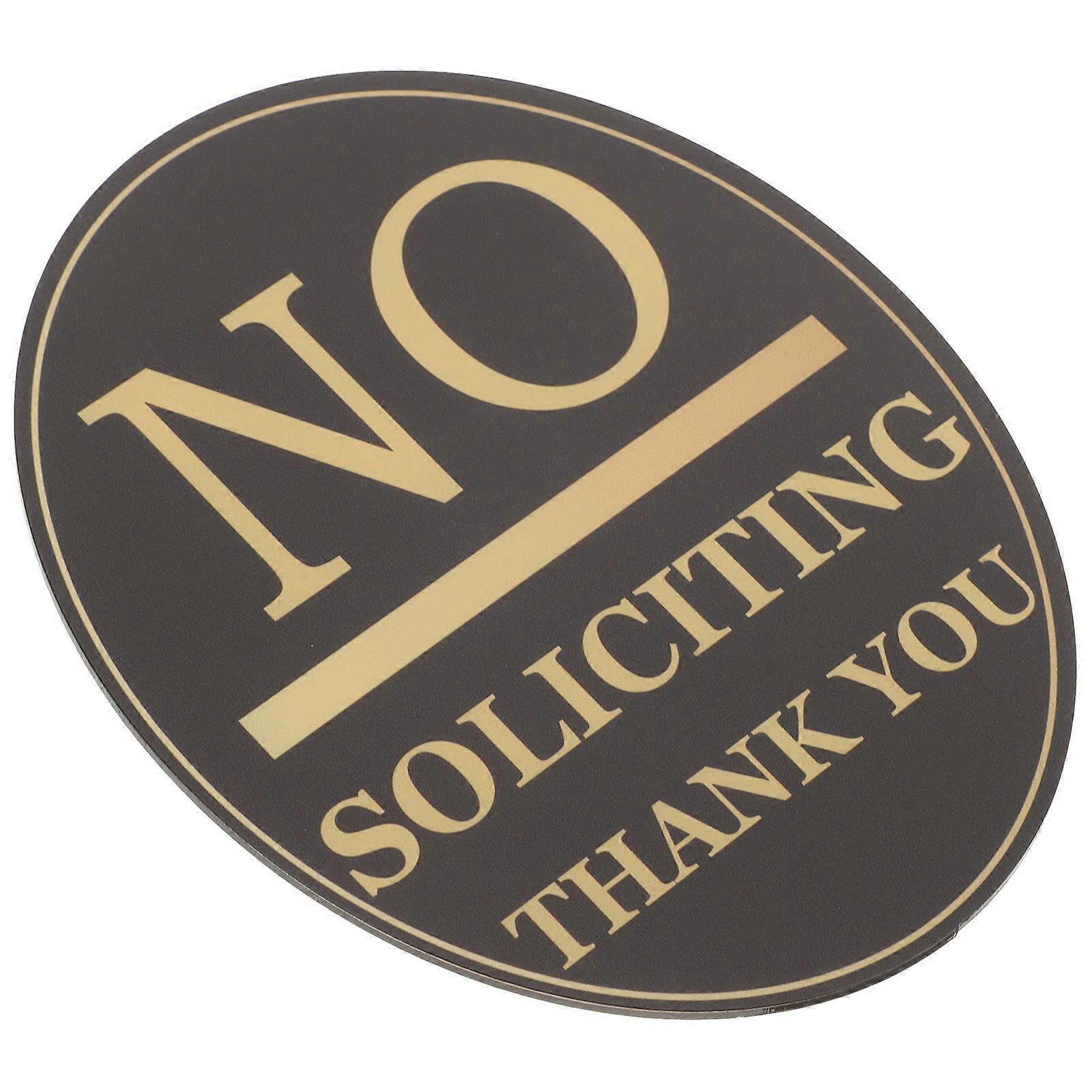 No Soliciting Sign Acrylic Window Sign for Front Door 3Pcs Pack