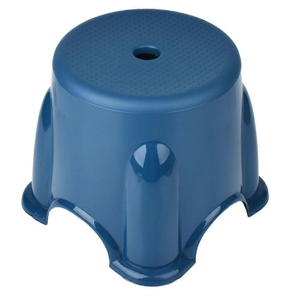 Plastic Stool PP Non-Skid Stool for Home Use 1 Piece Blue Design