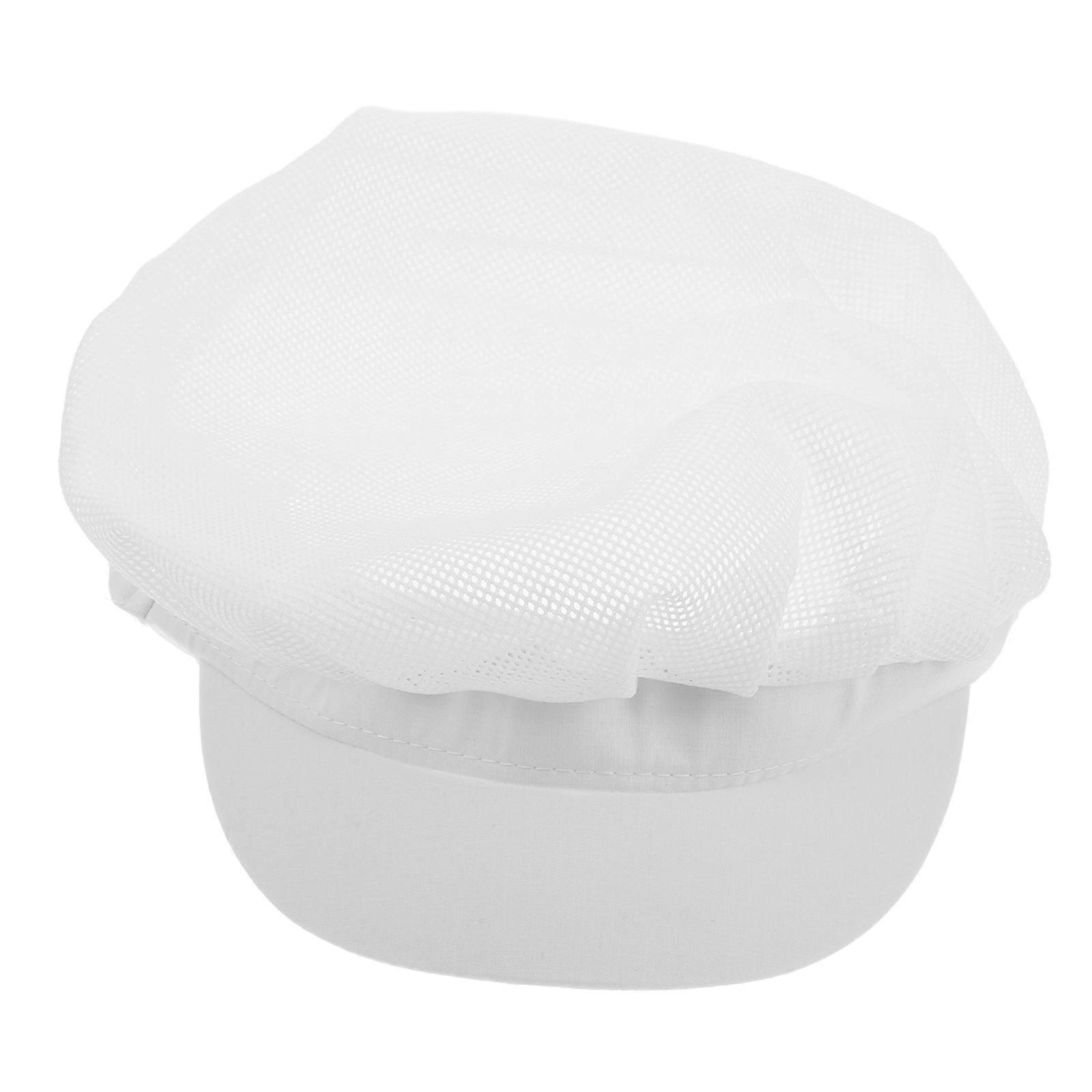 Dust Cap Unisex Chef Hat for Kitchen Use White Elastic Cooking Cap