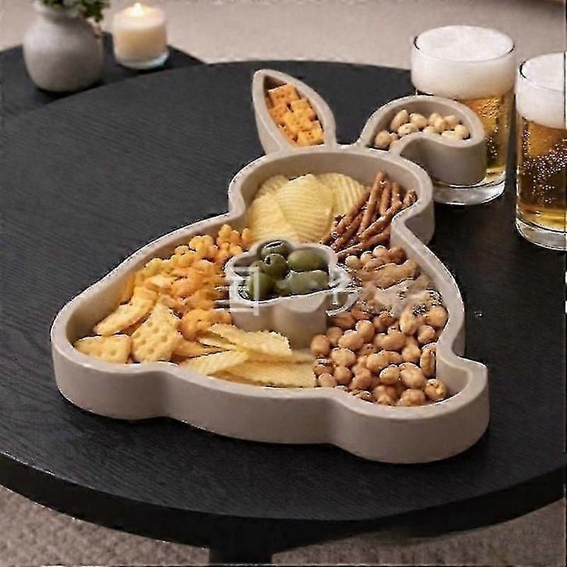 serving tray rabbit shape for cheese and snacks