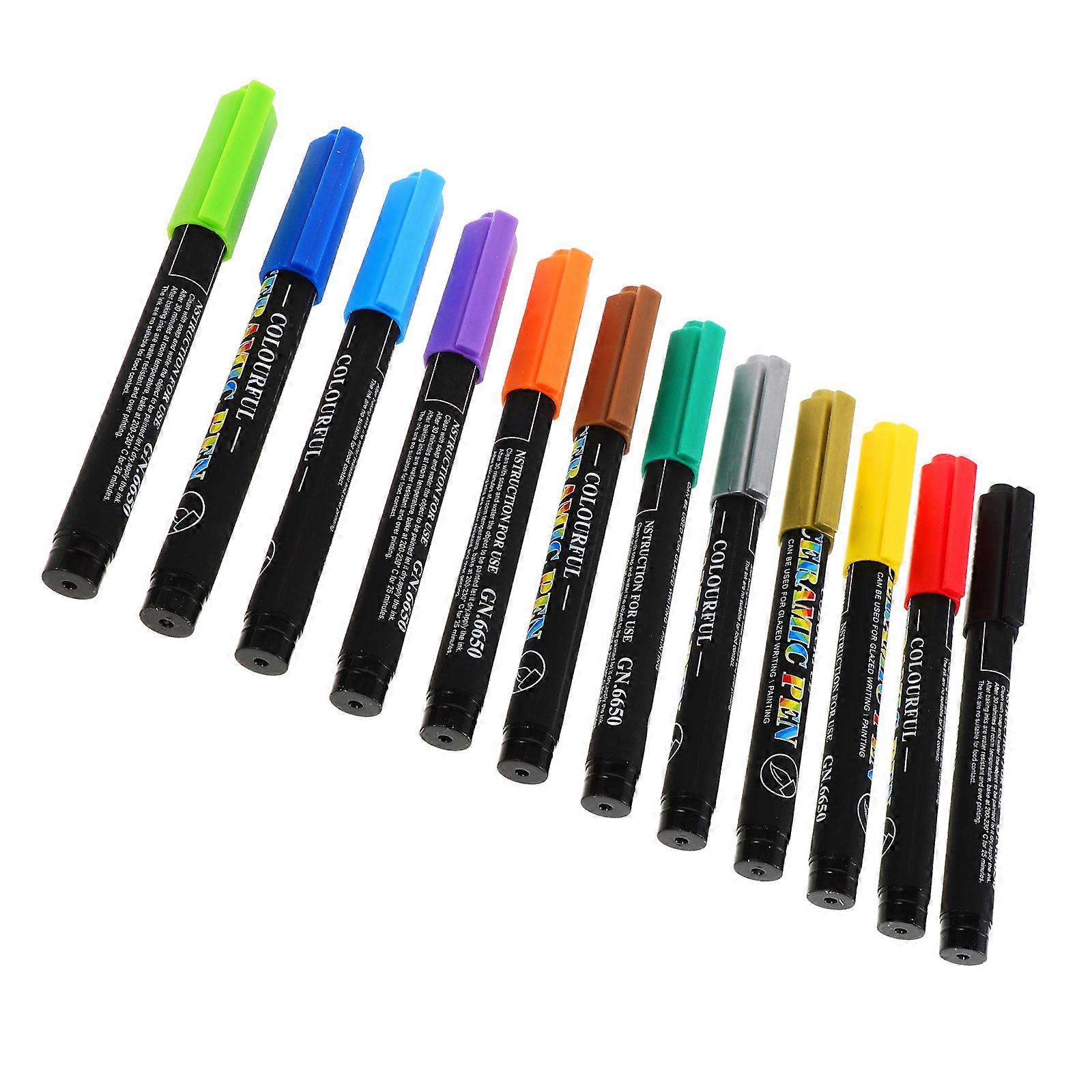 Porcelain Marker Soft Tip Ceramic Paint Pens Set for Artistic Projects 3Sets