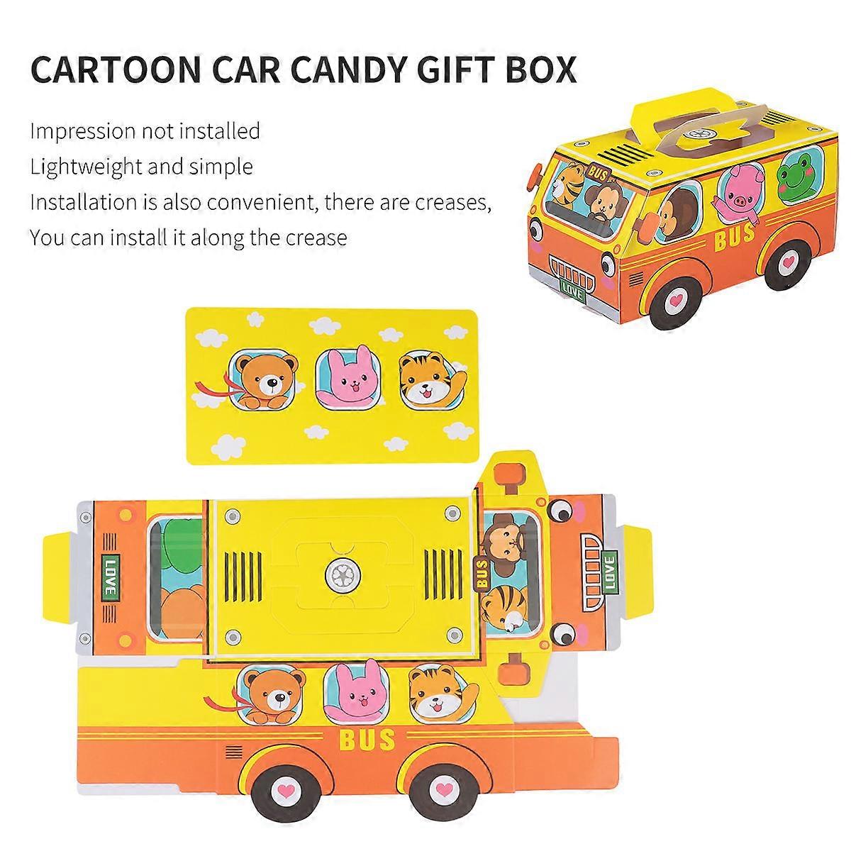 Children Candy Boxes Storage Boxes 5Pcs Bus Shape for Birthday